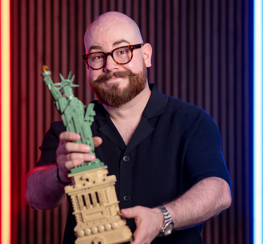 Fabian Buß Mit Lego Freiheitsstatue