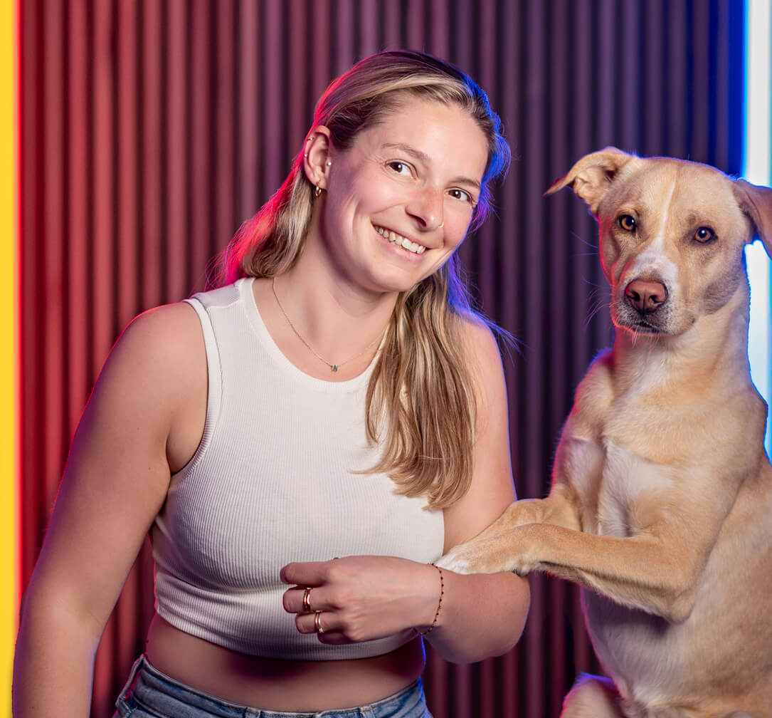 Nina Schäfer mit Hund