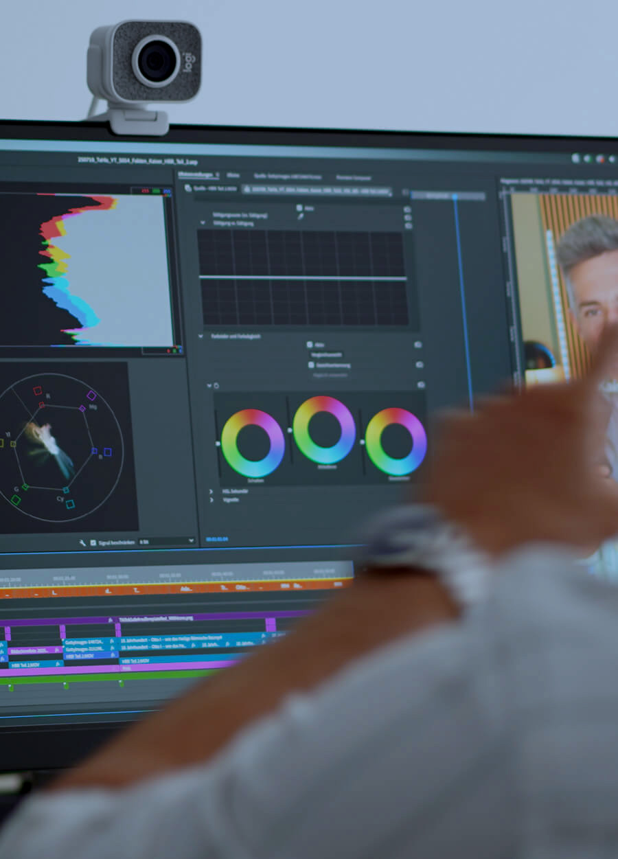 Computermonitor mit Color Grading