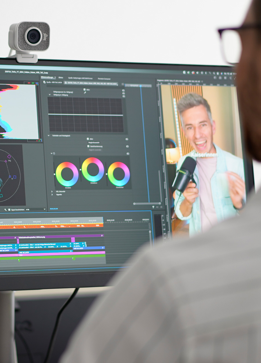 Monitor mit Color grading